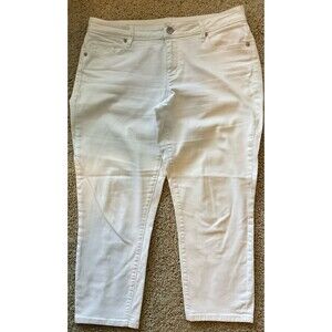 LOFT, Women’s, Curvy Cropped White Jeans, Size: 29/8